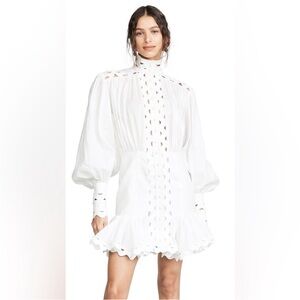 Zimmermann White Lace Mini Dress
